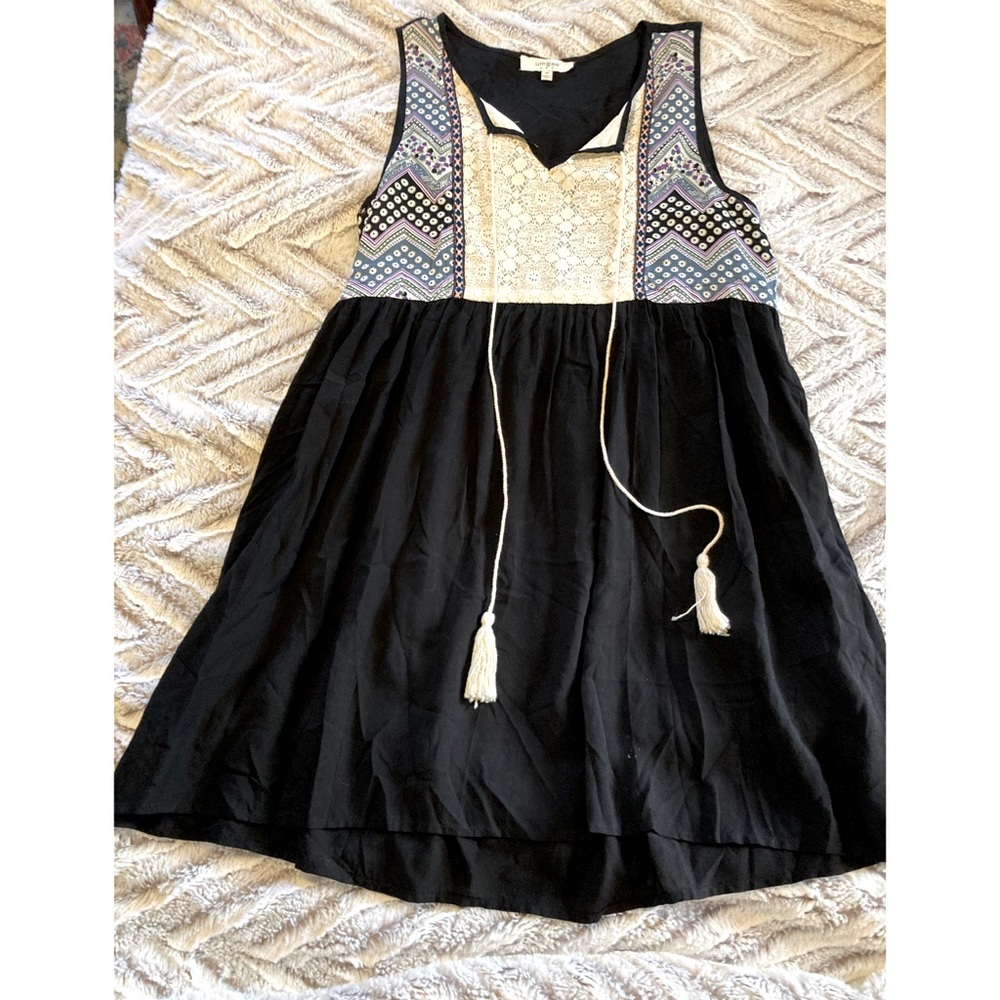 Crochet top sleeveless dress